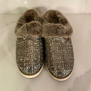 BOBS from Skechers Glittery Fur-Lined Slippers